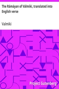 Capa de The Rámáyan of Válmíki, translated into English verse