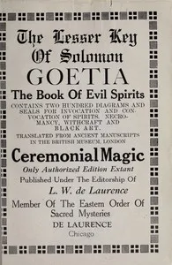 Capa de The lesser Key of Solomon, Goetia, the book of evil spirits : $b contains two hundred diagrams and seals for invocation and convocation of spirits, necromancy, witchcraft and black art