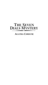 Capa de The Seven Dials mystery